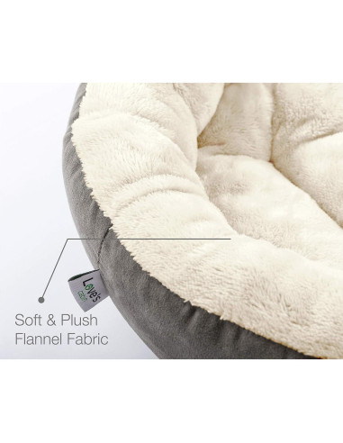 Cama Redonda para Gatos y Perros Love's cabin 50cm Gris