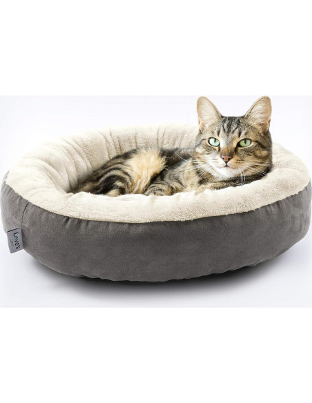 Cama Redonda para Gatos y Perros Love's cabin 50cm Gris