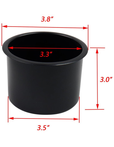 Soporte para Vaso Dnyta 4 Piezas Negro 9.65x9.65x7.62 cm