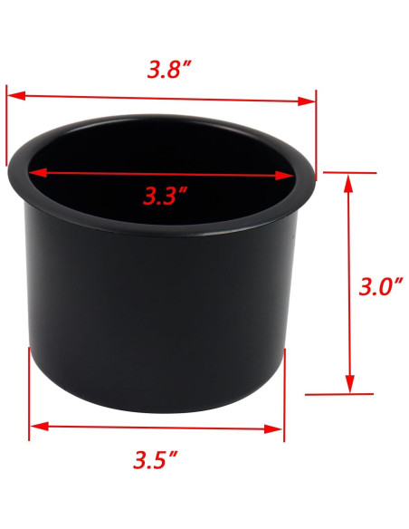 Soporte para Vaso Dnyta 4 Piezas Negro 9.65x9.65x7.62 cm
