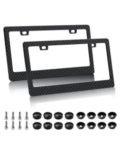 Marco de Placa de Licencia de Fibra de Carbono EWBN - Paquete de 2