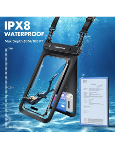 Funda Impermeable UNBREAKcable IPX8 2-Pack para iPhone 15/16 2