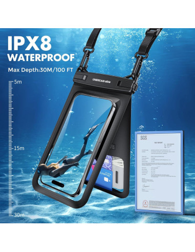 Funda Impermeable UNBREAKcable IPX8 2-Pack para iPhone 15/16