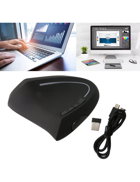 Ratón Ergonómico Inalámbrico Jelly Comb Vertical 2.4G 6 Botones