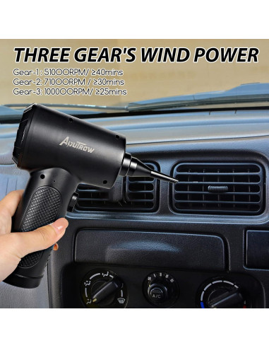 Soplador de Aire Aoutrow EE-33 3 Velocidades 4 Boquillas