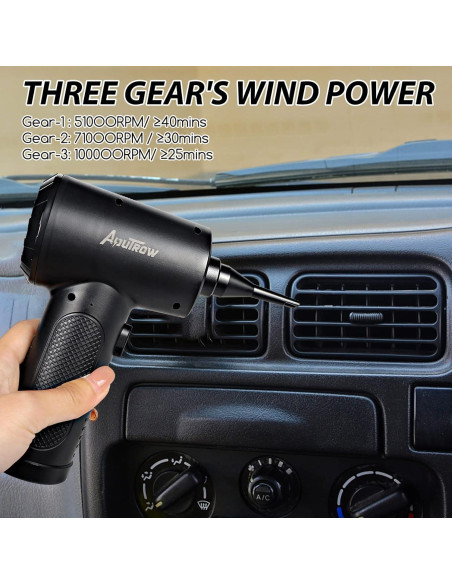 Soplador de Aire Aoutrow EE-33 3 Velocidades 4 Boquillas