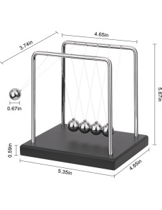 Cuna de Newton QLKUNLA 5 Bolas Gadget Científico 2
