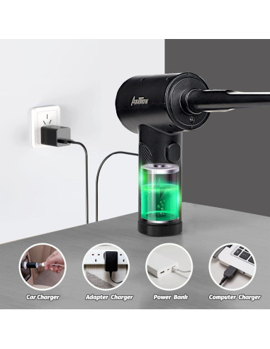 Soplador de Aire Aoutrow EE-33 3 Velocidades 4 Boquillas