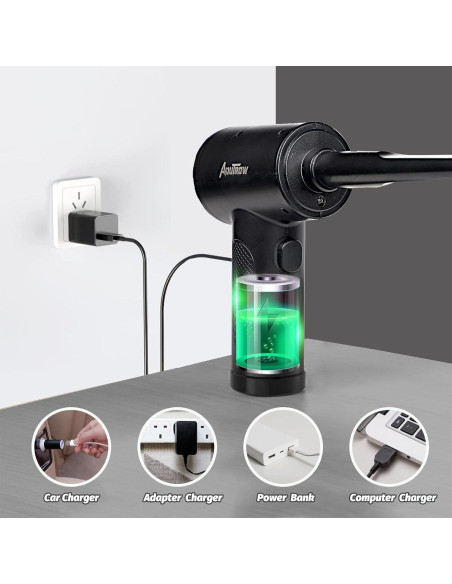 Soplador de Aire Aoutrow EE-33 3 Velocidades 4 Boquillas