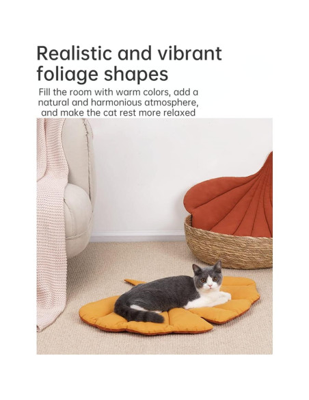 Cama para Gato SSDHUA Hoja Doble Cara Cálida y Suave