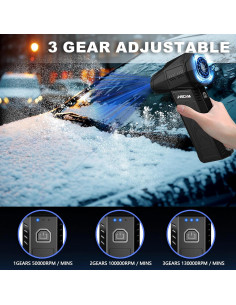 Soplador de Aire Eléctrico JVSCAM X11 - 130000 RPM, 3 Velocidades 2