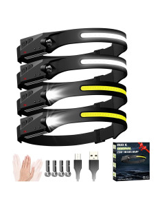 Linterna Frontal Recargable Bud K 4 Pack 1200 Lúmenes