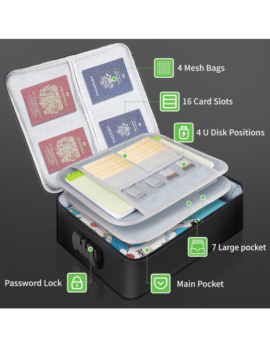 Bolsa de Documentos a Prueba de Fuego GDHSWJ 38x28cm Impermeable