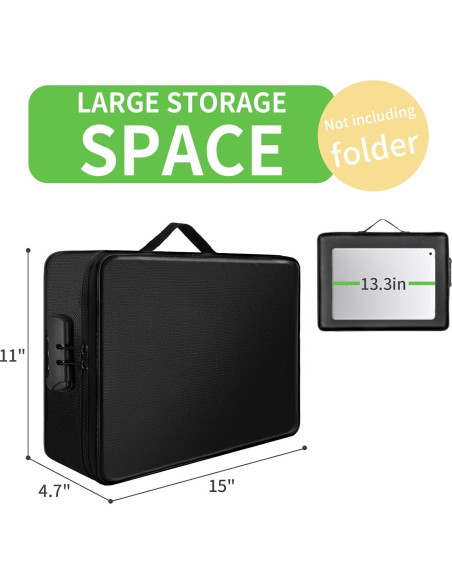 Bolsa de Documentos a Prueba de Fuego GDHSWJ 38x28cm Impermeable