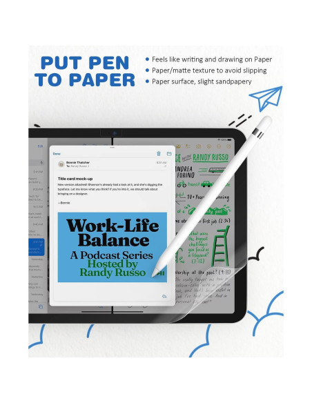 Protector de Pantalla Papel XIRON para iPad 10.9" 2 Pzas