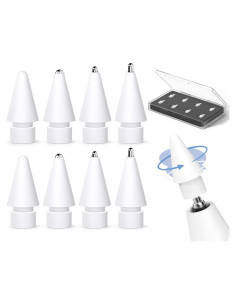 Puntas de Reemplazo Inesore para Apple Pencil Pro - 8 Pzas