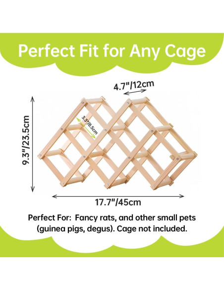 Juguete de Escalada de Madera QYILUARE Mediano para Ratas Juguete de Escalada de Madera QYILUARE Mediano para Ratas