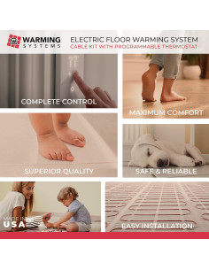 Cable de Calefacción Eléctrico Warming Systems 100 ft con Termostato 2