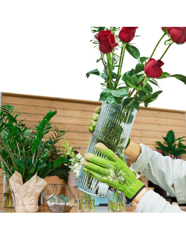 Guantes de Jardinería Vgo para Mujeres M Verde Antideslizante