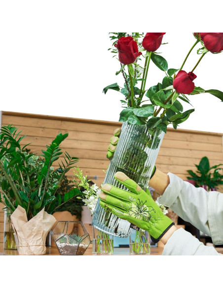 Guantes de Jardinería Vgo para Mujeres M Verde Antideslizante
