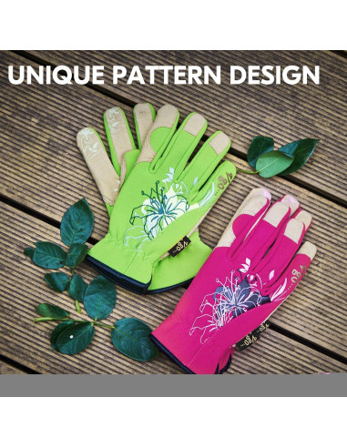 Guantes de Jardinería Vgo para Mujeres M Verde Antideslizante