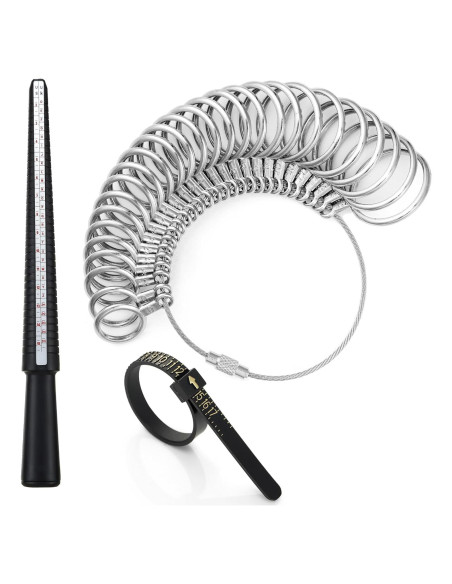 Kit de Medición de Tamaños de Anillos Bflaae 27 Piezas Kit de Medición de Tamaños de Anillos Bflaae 27 Piezas