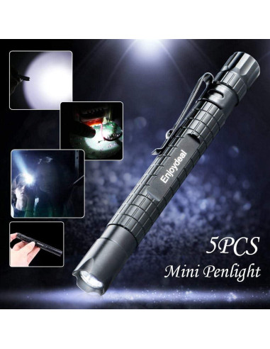 Linterna LED Enjoydeal 1000LM Impermeable 5PCS Boligrafo