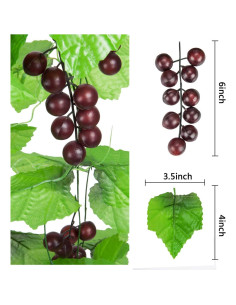 Ramo de Hojas de Vid y Hiedra Artificial Meiliy 5 Piezas 2