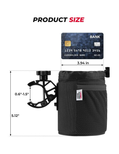 Soporte para Taza KEMIMOTO Universal para Motocicleta 0.6-1.5"