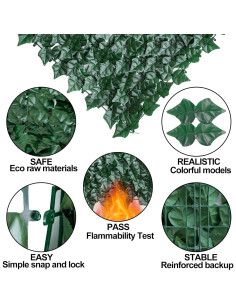 Pantalla de Privacidad Hiedra Artificial SPORTYOUTH 100x300 cm 2