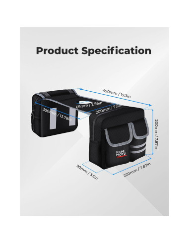 Bolsa de Tanque ATV KEMIMOTO Resistente al Agua 0.47L