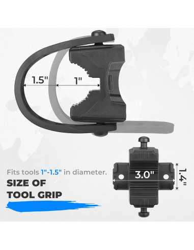 KEMIMOTO Soporte de Pala Abrazadera de Goma 1-4 cm