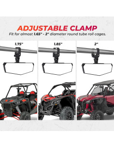 Espejo Retrovisor UTV KEMIMOTO 360 Ajustable 25.65x7.95cm 2