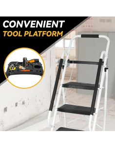 Escalera Plegable 5 Pasos Blackhorse-Racing HM3603 149 kg 2