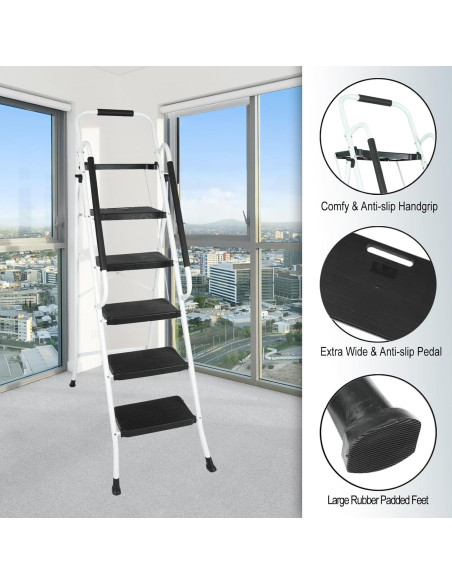 Escalera Plegable 5 Pasos Blackhorse-Racing HM3603 149 kg