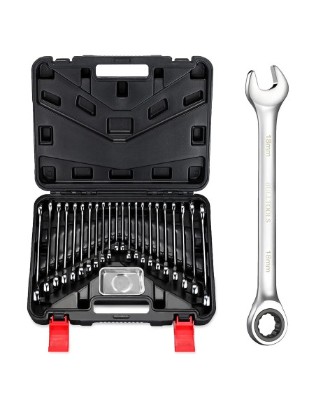 Juego de Llaves de Carraca BULLTOOLS 22 Piezas Acero Vanadio