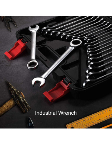 Juego de Llaves de Carraca BULLTOOLS 22 Piezas Acero Vanadio