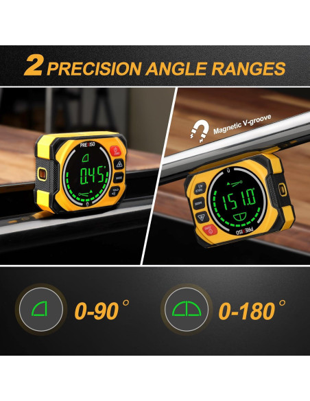 Medidor de Ángulo Digital Prexiso 3 en 1 con Nivel Láser