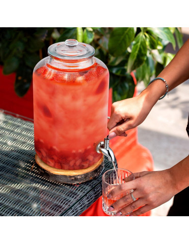 Dispensador de Agua de Vidrio Newtay 20L con Grifo de Acero