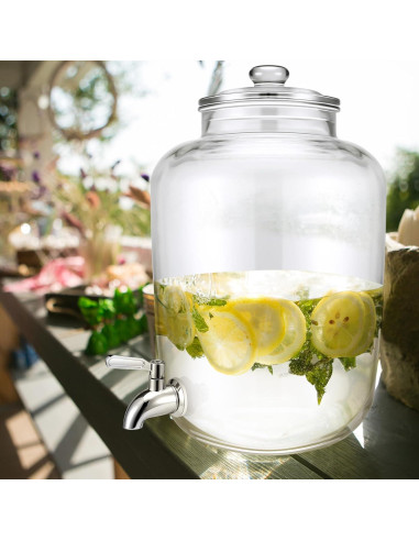 Dispensador de Agua de Vidrio Newtay 20L con Grifo de Acero