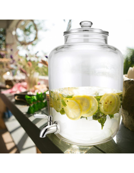 Dispensador de Agua de Vidrio Newtay 20L con Grifo de Acero