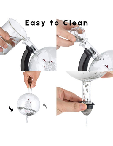 Juego de Decantador de Whiskey SHIGOO Globo 850ml 9 en 1