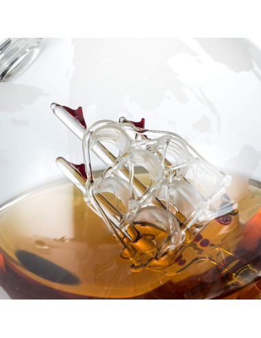 Juego de Decantador de Whiskey SHIGOO Globo 850ml 9 en 1
