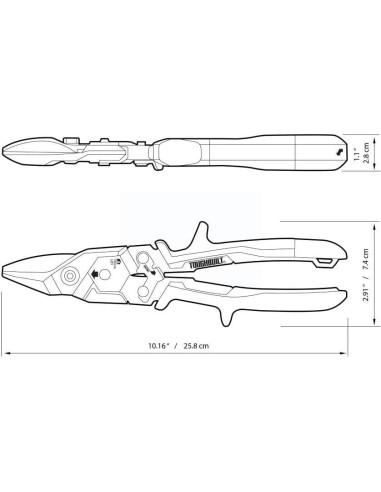 Tijeras de Aviación Izquierda ToughBuilt TB-H4-60-L 226g