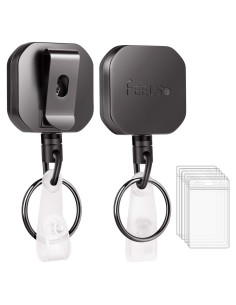 Portatarjetas Retráctil FEELSO con Clip y 6 Soportes