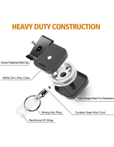 Portatarjetas Retráctil FEELSO con Clip y 6 Soportes 2
