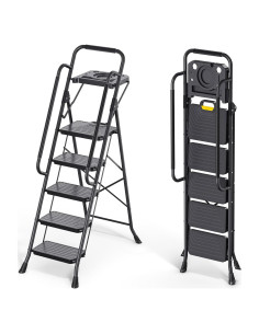 Escalera Plegable KINGRACK 5 Peldaños Antideslizante