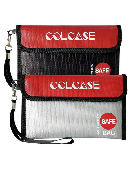 Bolsa de Dinero a Prueba de Fuego COLCASE 21x12 cm 2 Piezas