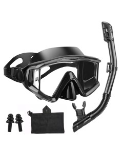Equipo de esnórquel AQUA A DIVE SPORTS M161+SN115-1 Negro