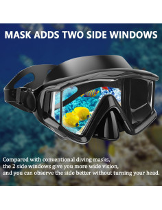 Equipo de esnórquel AQUA A DIVE SPORTS M161+SN115-1 Negro 2